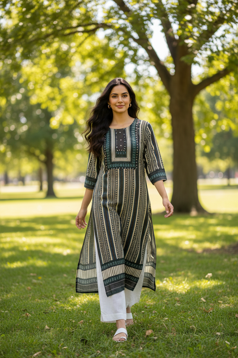 Black Ivory Kurta - Park