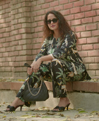 Black Animal Print Coord Set