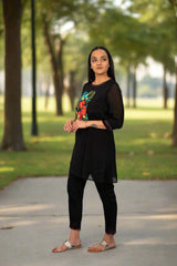 Black Kurta Pant Set