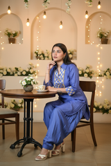 Blue Patiala - Sitting