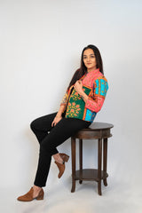 pink multicolor jacket