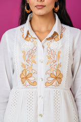 White Cotton Coord Set