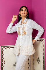 White Cotton Coord Set