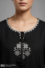 Cross Stitch Neckline Detail