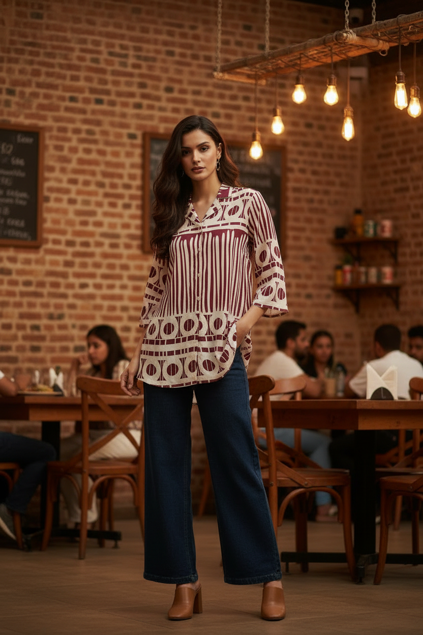 Denim Café Look