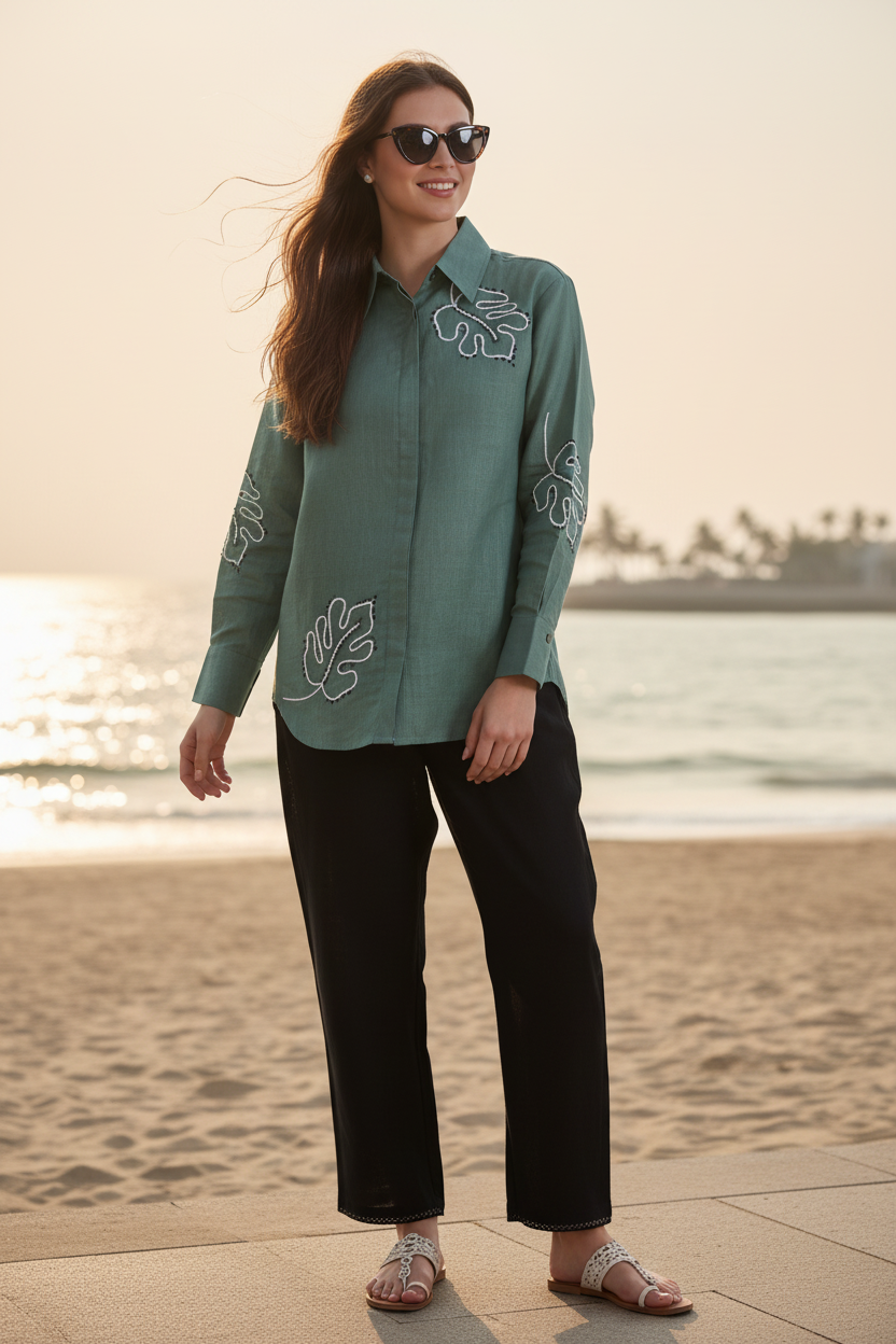 Green Linen - Beach