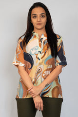 multicoloured tunic top