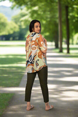 multicoloured tunic top