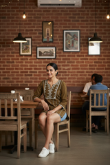 Light Blue Denim Brick Cafe