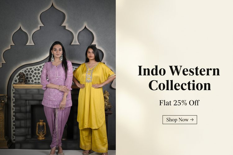 Lilac & Mustard Indo Western Banner