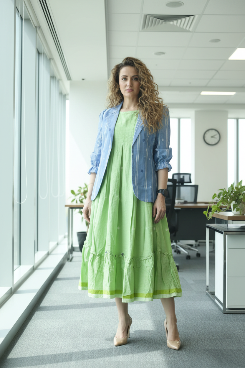 Model in office setting