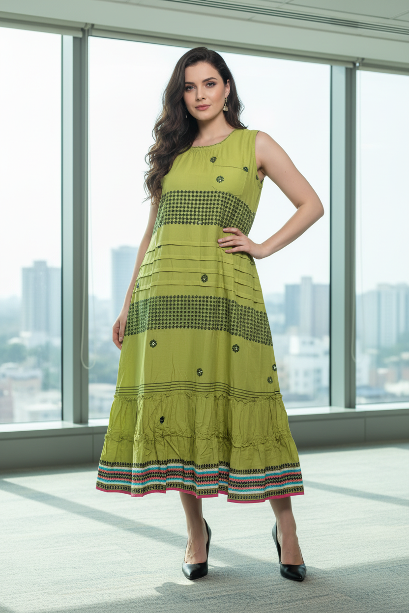 Model in office setting
