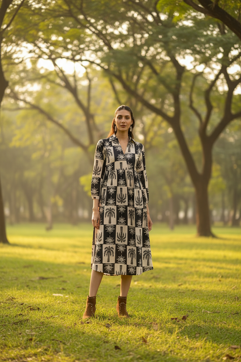Model in Park Setting