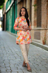 Multi Coloured Kurta Pant Set