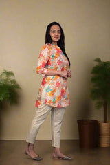 Multi Coloured Kurta Pant Set