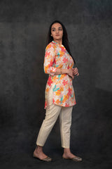 Multi Coloured Kurta Pant Set