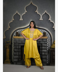 Sunlit Mustard Batwing Kurta Set
