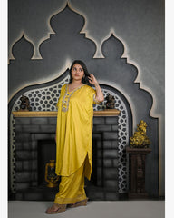 Sunlit Mustard Batwing Kurta Set