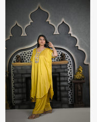 Sunlit Mustard Batwing Kurta Set