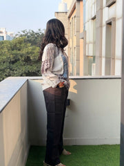 Navy Blue Linen Pant