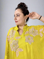 neon kaftan suit