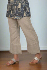 Azure Nude Linen Pant