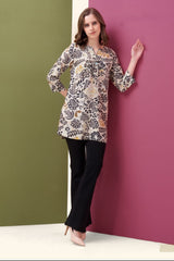 Off White Printed Tunic