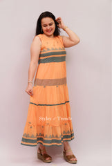 orange cotton dress