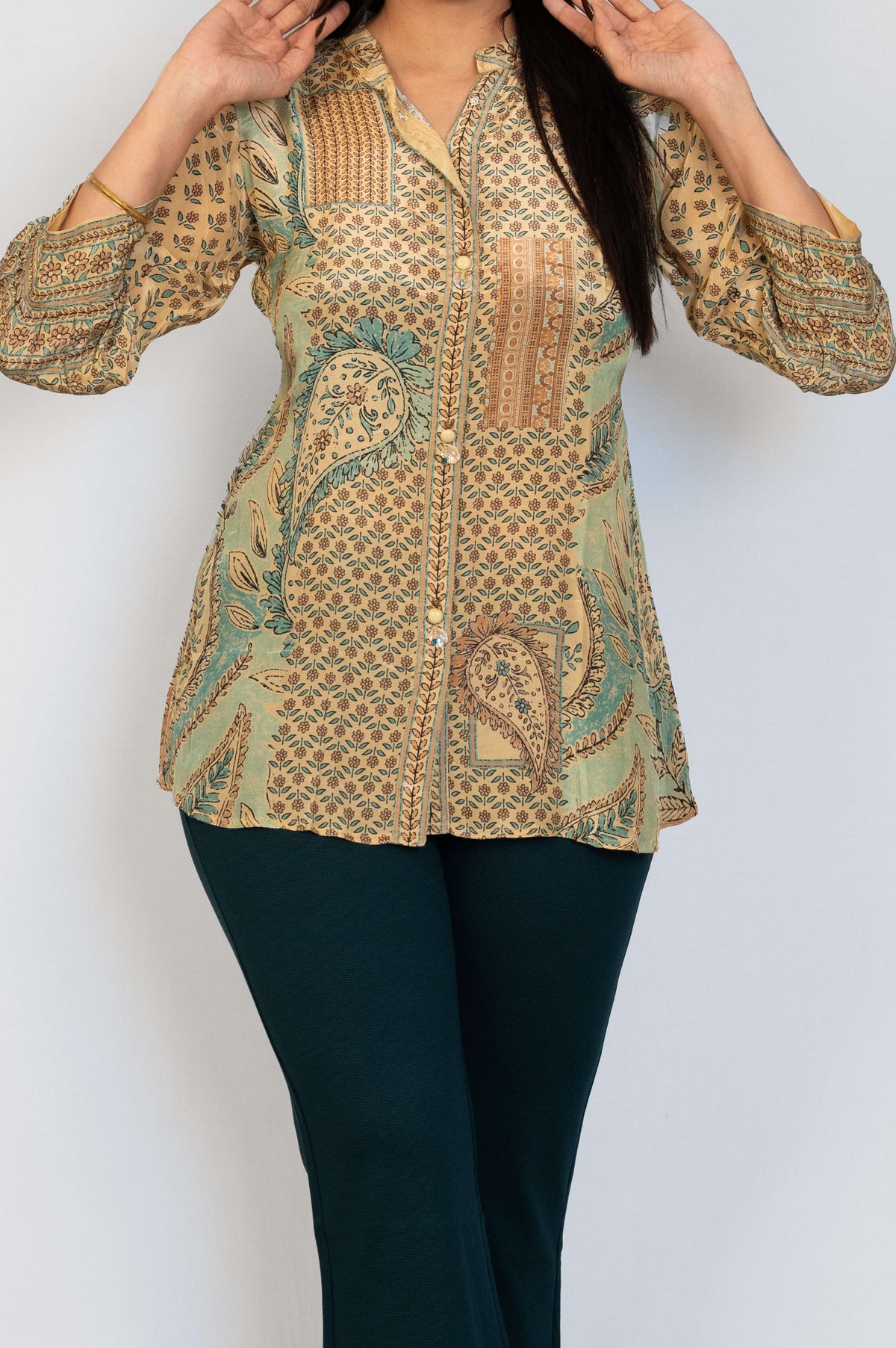 Cream Floral Tunic