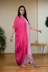 Pink Kaftan Palazzo Set