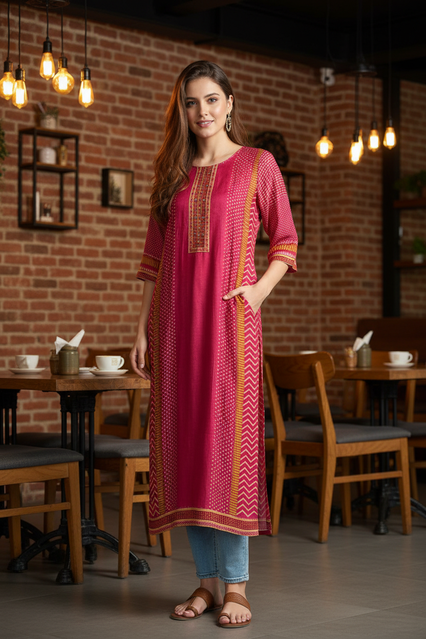 Pink Kurta - Café