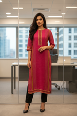 Pink Kurta - Office