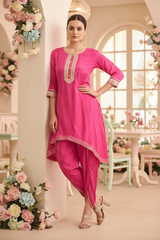 Pink Kurta - Pillar Lean