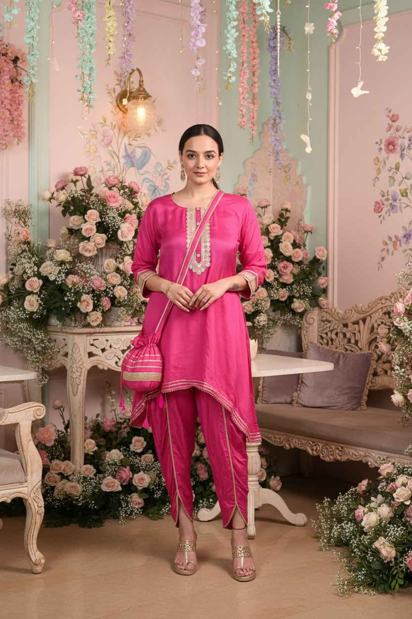 Pink Kurta Tulip - Standing
