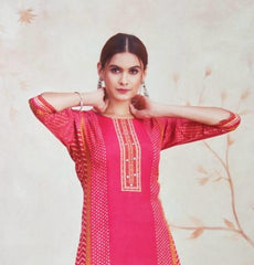 Sunset Pink Printed Kurta