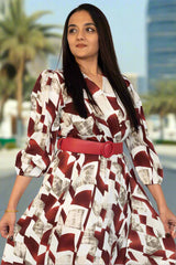 Red & White Dress
