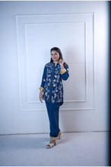 Noor Blue Gota Set
