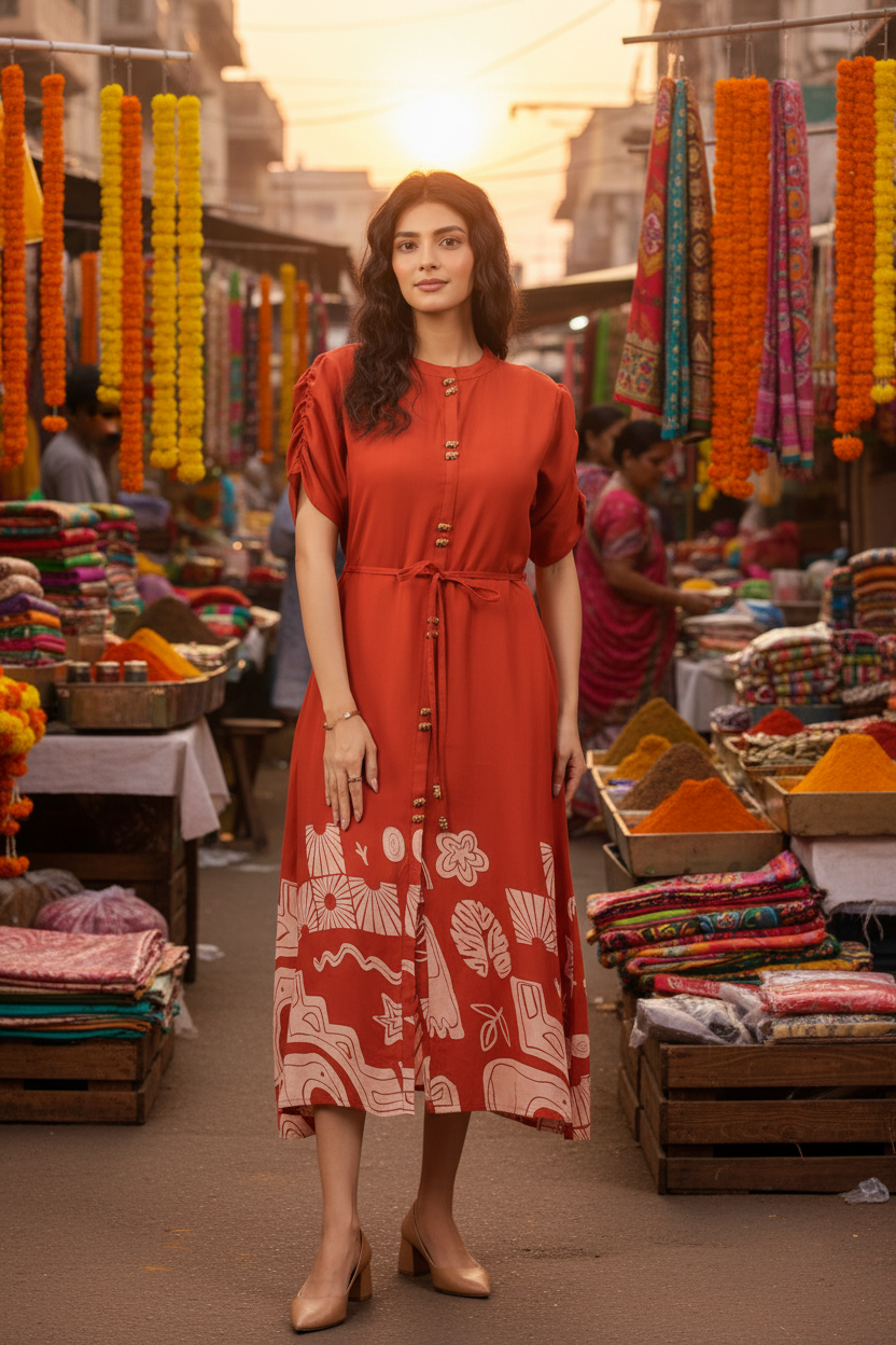 Rust Dress - Street Market