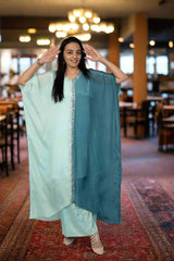 Green Kaftan Palazzo Set