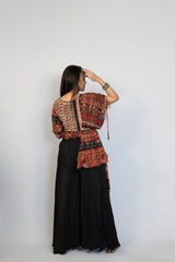 Maroon Top & Palazzo Set