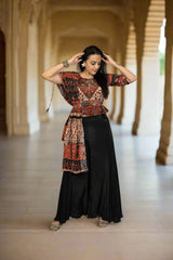 Maroon Top & Palazzo Set