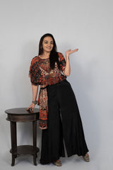 Maroon Top & Palazzo Set
