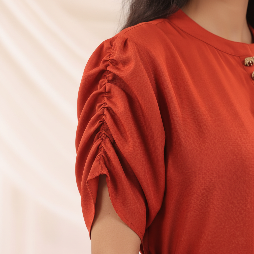 Sleeve Close-up - Crepe Fabric