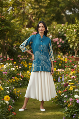 Teal Tunic - Skirt - Garden