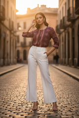 Tucked White Flares