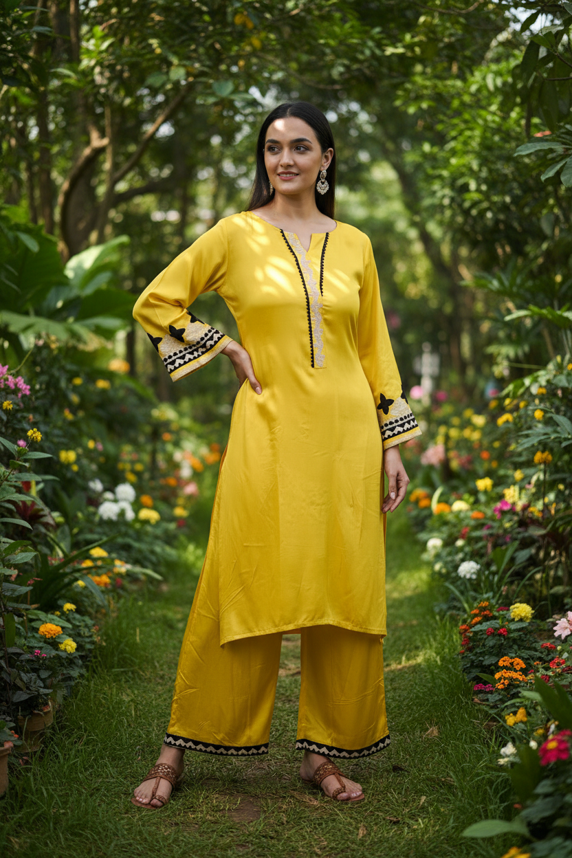 Yellow Kurta - Botanical Garden