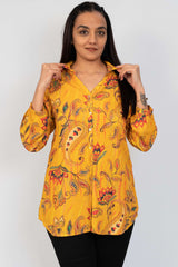 Yellow Floral Design Shirt