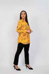 Yellow Floral Design Shirt