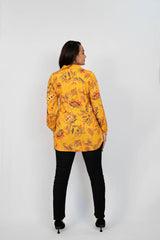 Yellow Floral Design Shirt