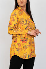 Yellow Floral Design Shirt